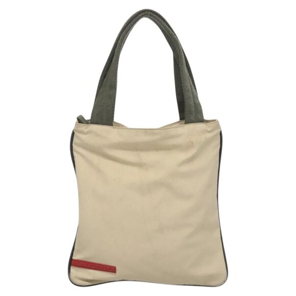 PRADA Sports Hand Bag Nylon Beige Auth ar13594 - Picture 1 of 16